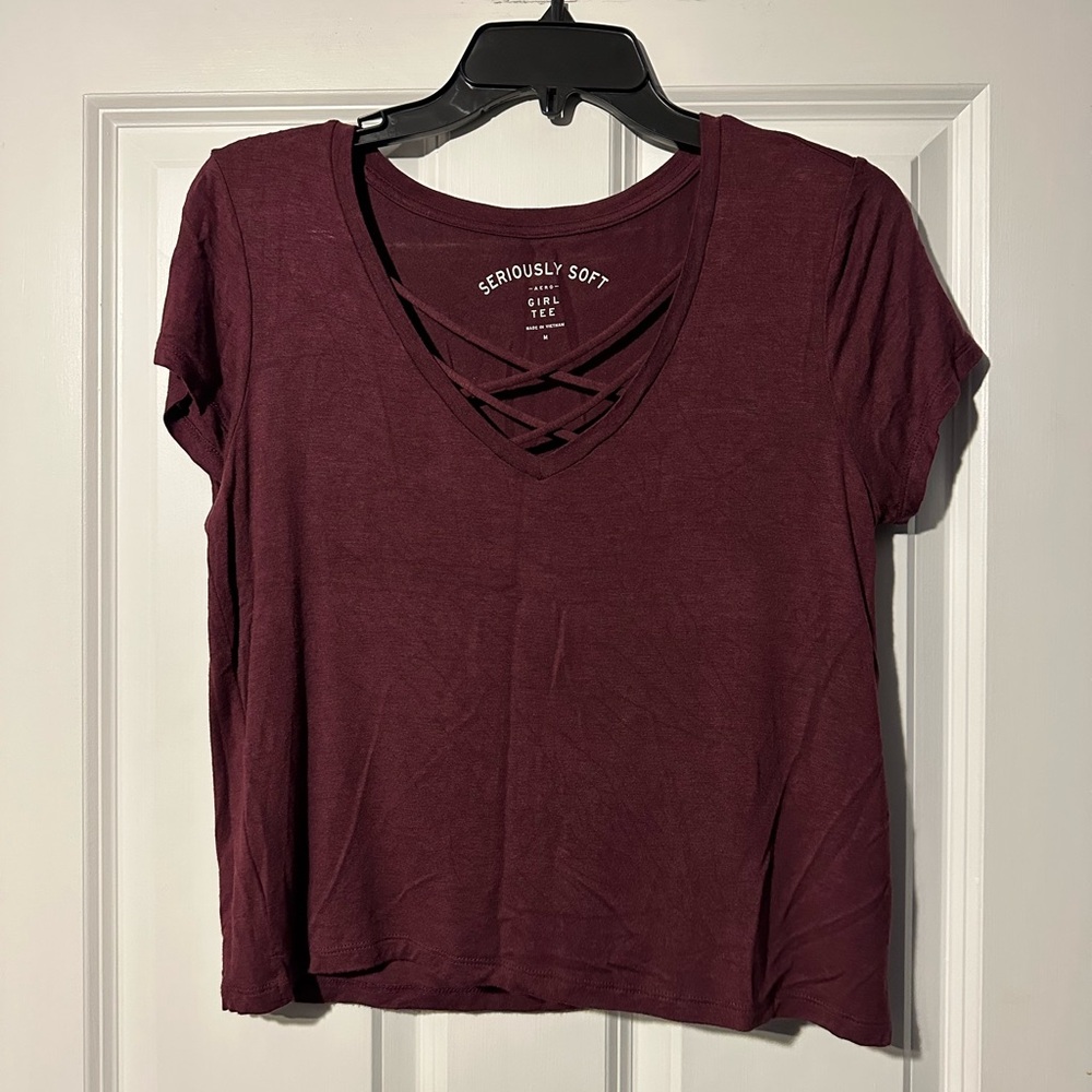 Women's Burgundy Top